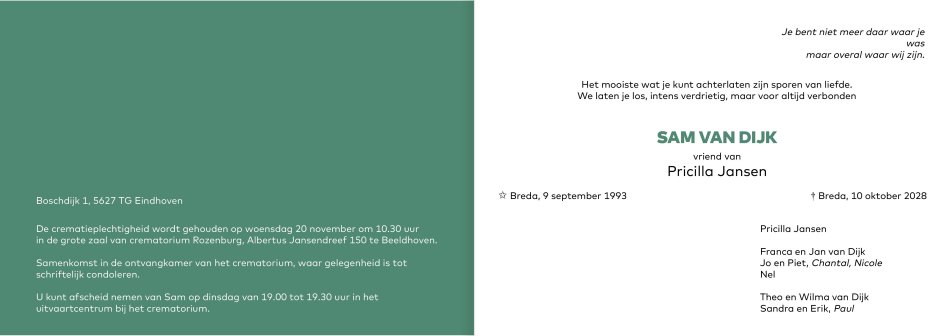 Fotokaart met kartelrand afscheidsdrukwerk